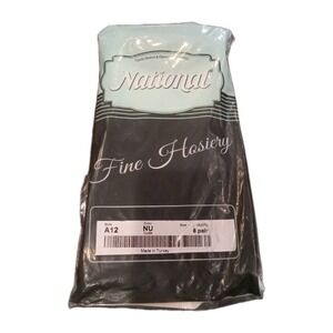 Knee‎ Highs National Fine Hosiery Stocking Nude Beige A12 Vintage